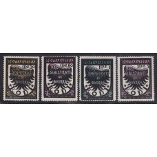 COLONIAS ITALIANAS RODI OCUPACION ALEMANA 1944 AEREOS SERIE COMPLETA DE ESTAMPILLAS NUEVAS MINT SEGUNDA GUERRA MUNDIAL CON GARANTIA AL DORSO, EN SASSONE 600 EUROS